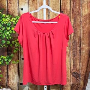 Worthington Woman Pleat Neckline Blouse Size 2X